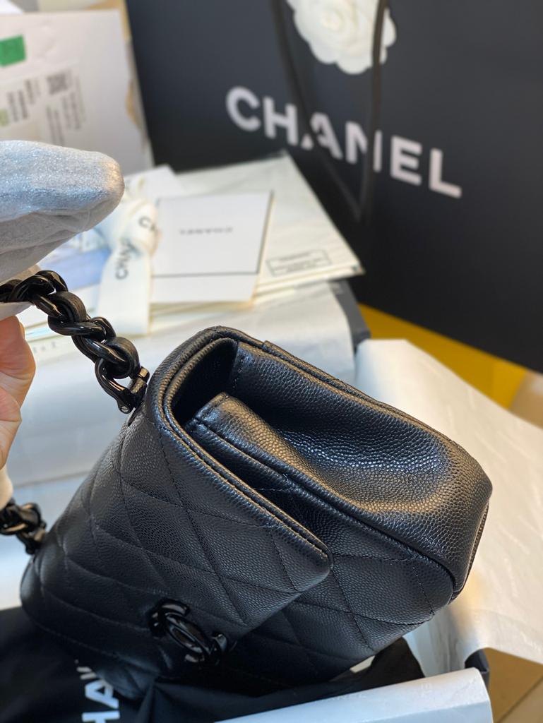 CHL - Small Flap Bag Black For Women 7.8in/20LO
