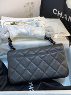 CHL - Small Flap Bag Black For Women 7.8in/20LO