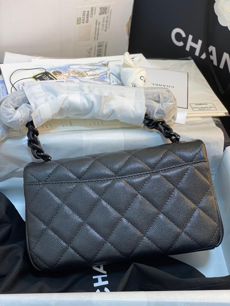 CHL - Small Flap Bag Black For Women 7.8in/20LO