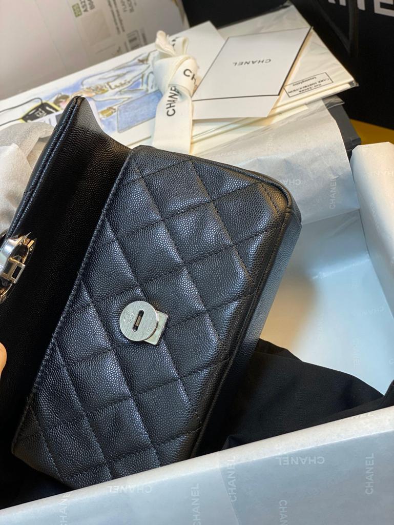 CHL - Small Flap Bag Black For Women 7.8in/20LO