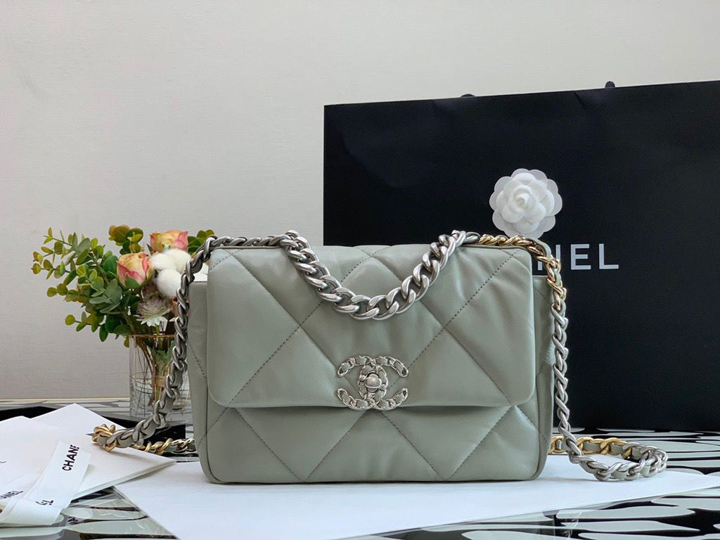 CHL -  Classic Flap Bag Grey For Women 10.2in/26LO