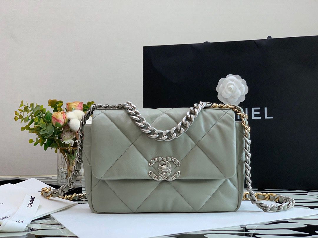 CHL -  Classic Flap Bag Grey For Women 10.2in/26LO
