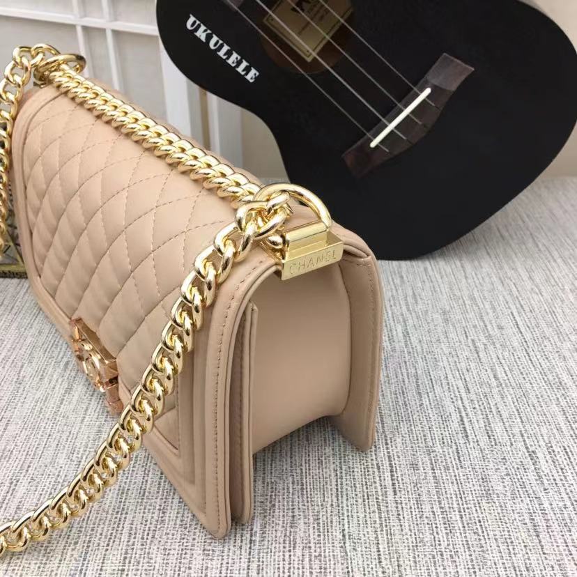 CHL - Medium Classic Handbag Yellowish Brown For Women HandBag, Shoulder And Crossbody Bags 9.8in/25LO A67086