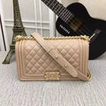 CHL - Medium Classic Handbag Yellowish Brown For Women HandBag, Shoulder And Crossbody Bags 9.8in/25LO A67086