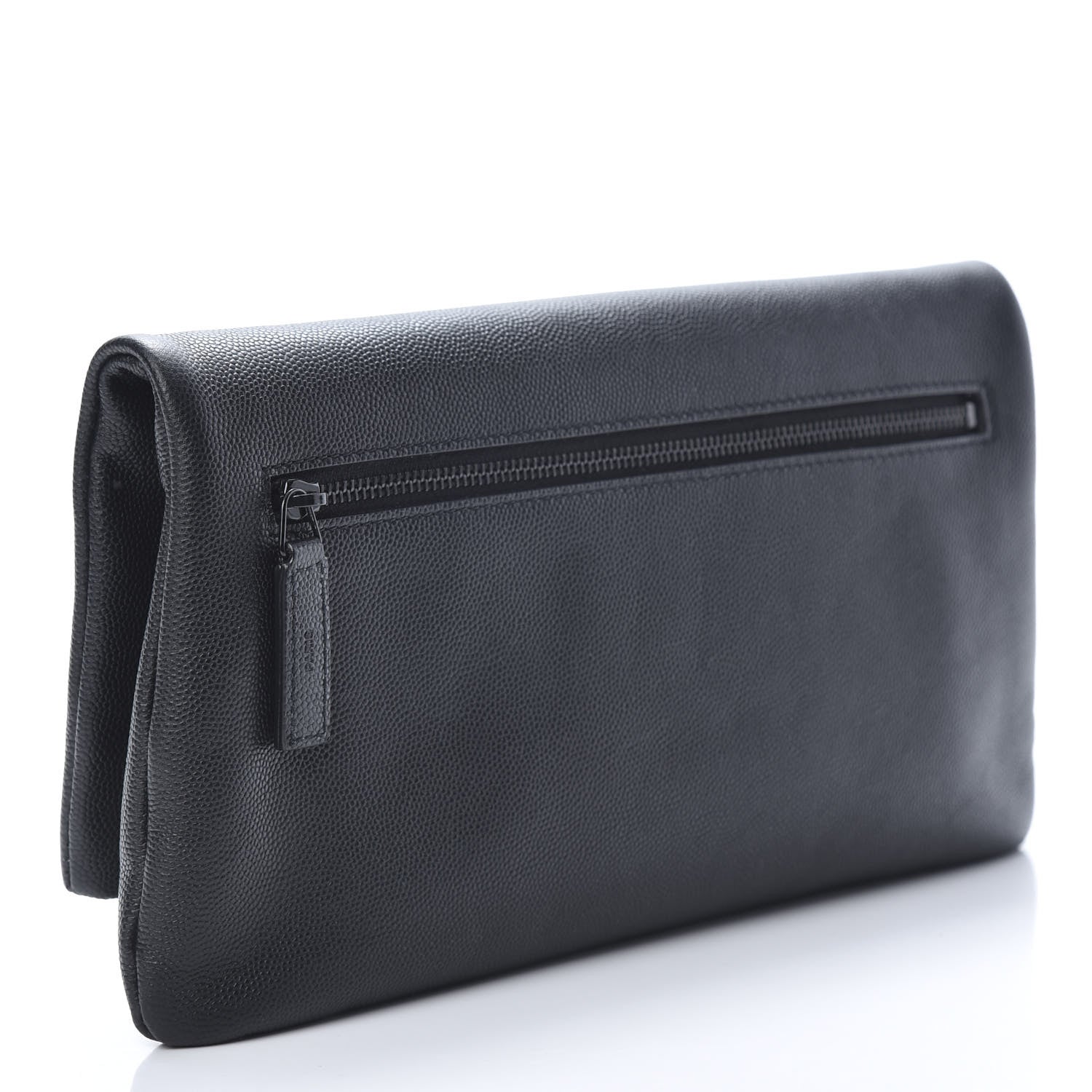 YLS GRAIN DE POUDRE WEST HOLLYWOOD MONOGRAM FOLD OVER CLUTCH