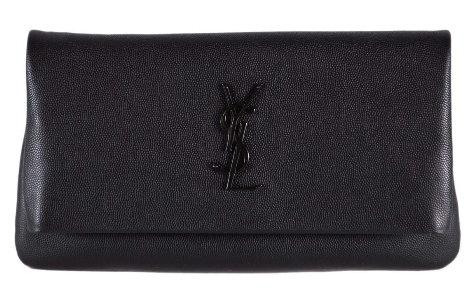 YLS GRAIN DE POUDRE WEST HOLLYWOOD MONOGRAM FOLD OVER CLUTCH