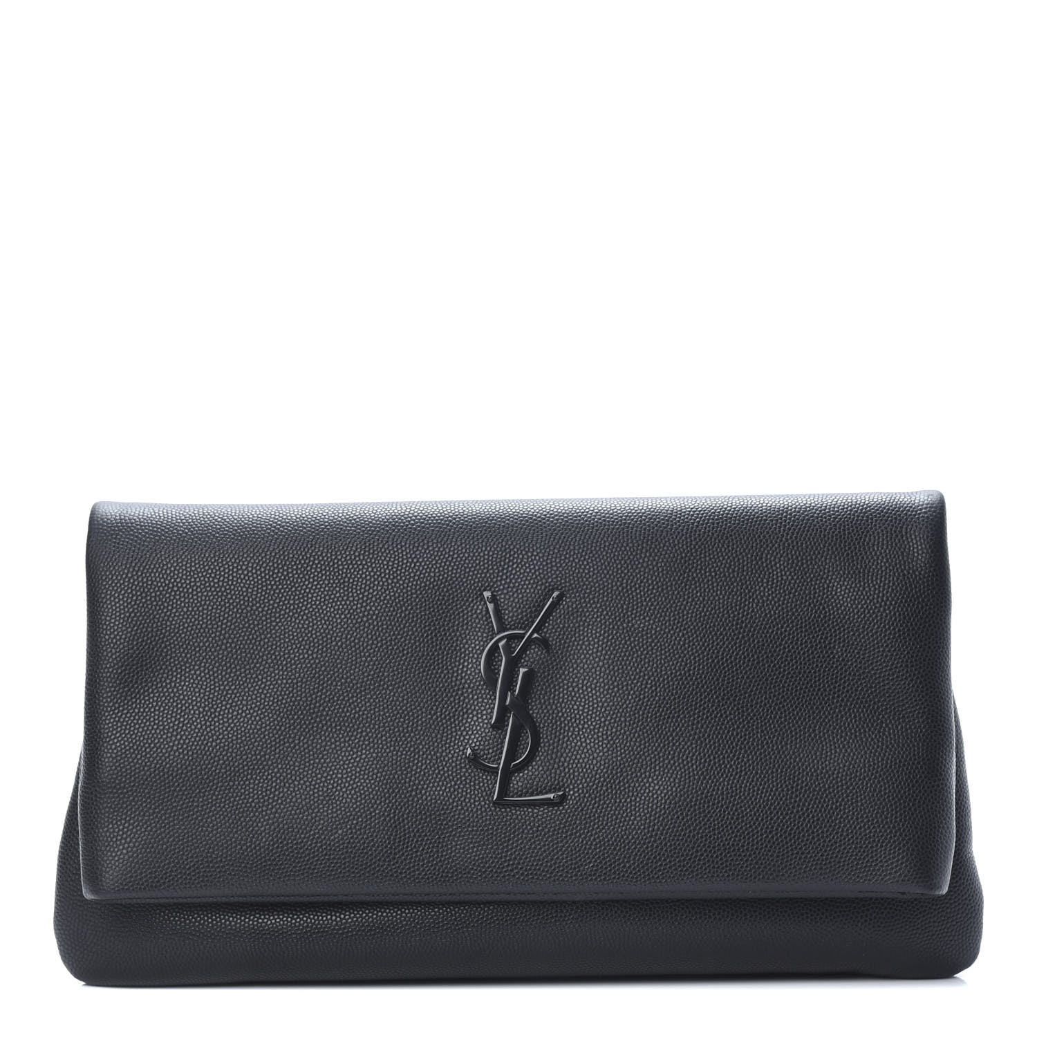 YLS GRAIN DE POUDRE WEST HOLLYWOOD MONOGRAM FOLD OVER CLUTCH