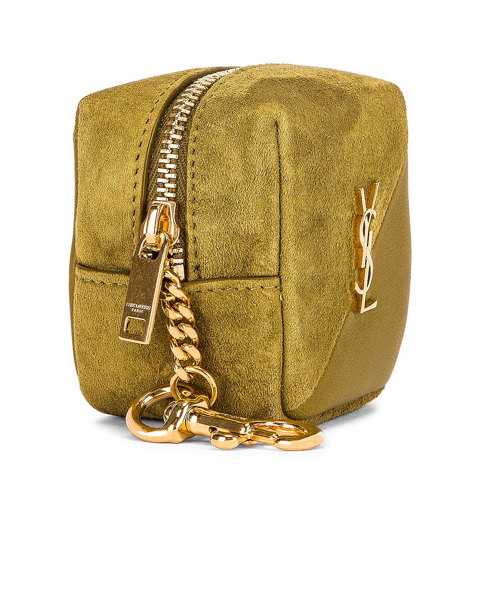 YLS JAMIE CUBE CHARM IN SUEDE AND LAMBSKIN
