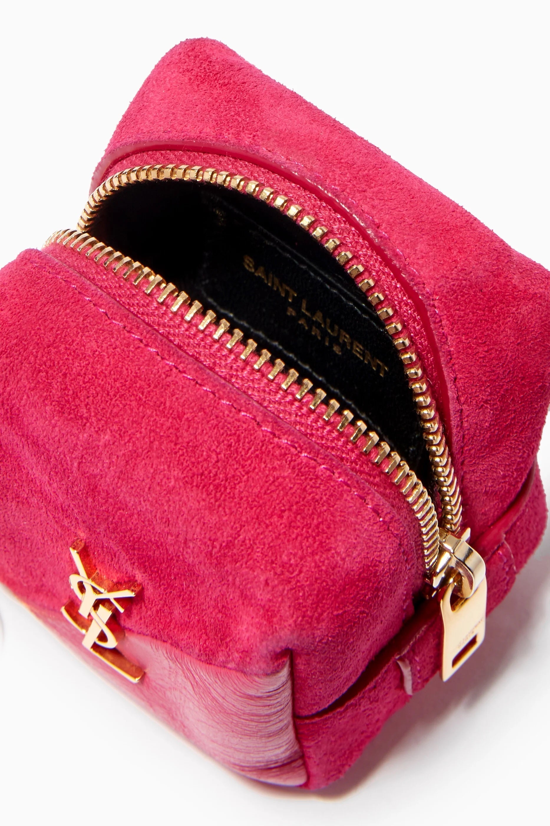 YLS JAMIE CUBE CHARM IN SUEDE AND LAMBSKIN