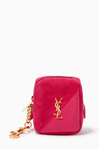 YLS JAMIE CUBE CHARM IN SUEDE AND LAMBSKIN