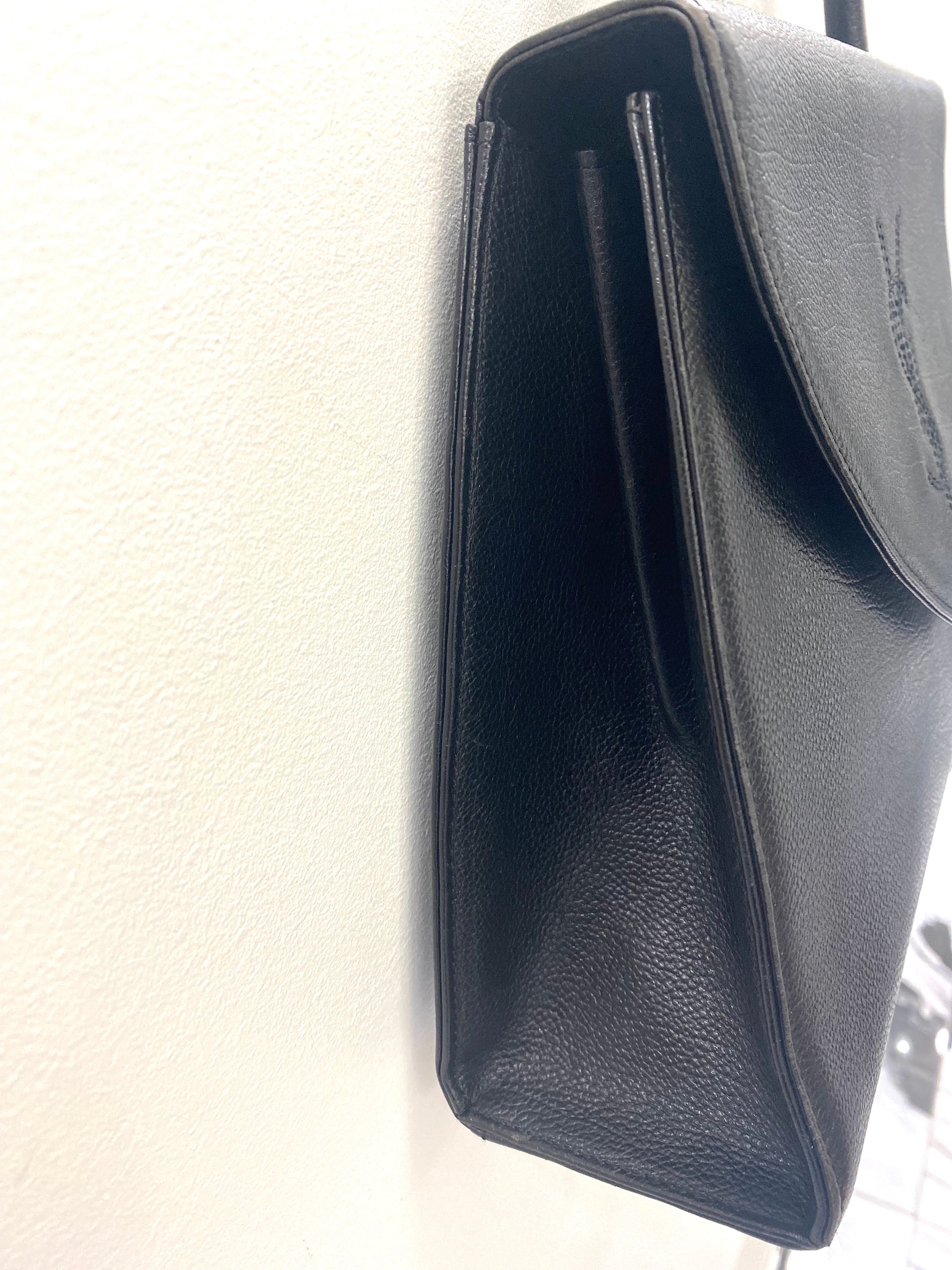 YLS TOP HANDLE LEATHER KELLY SATCHEL