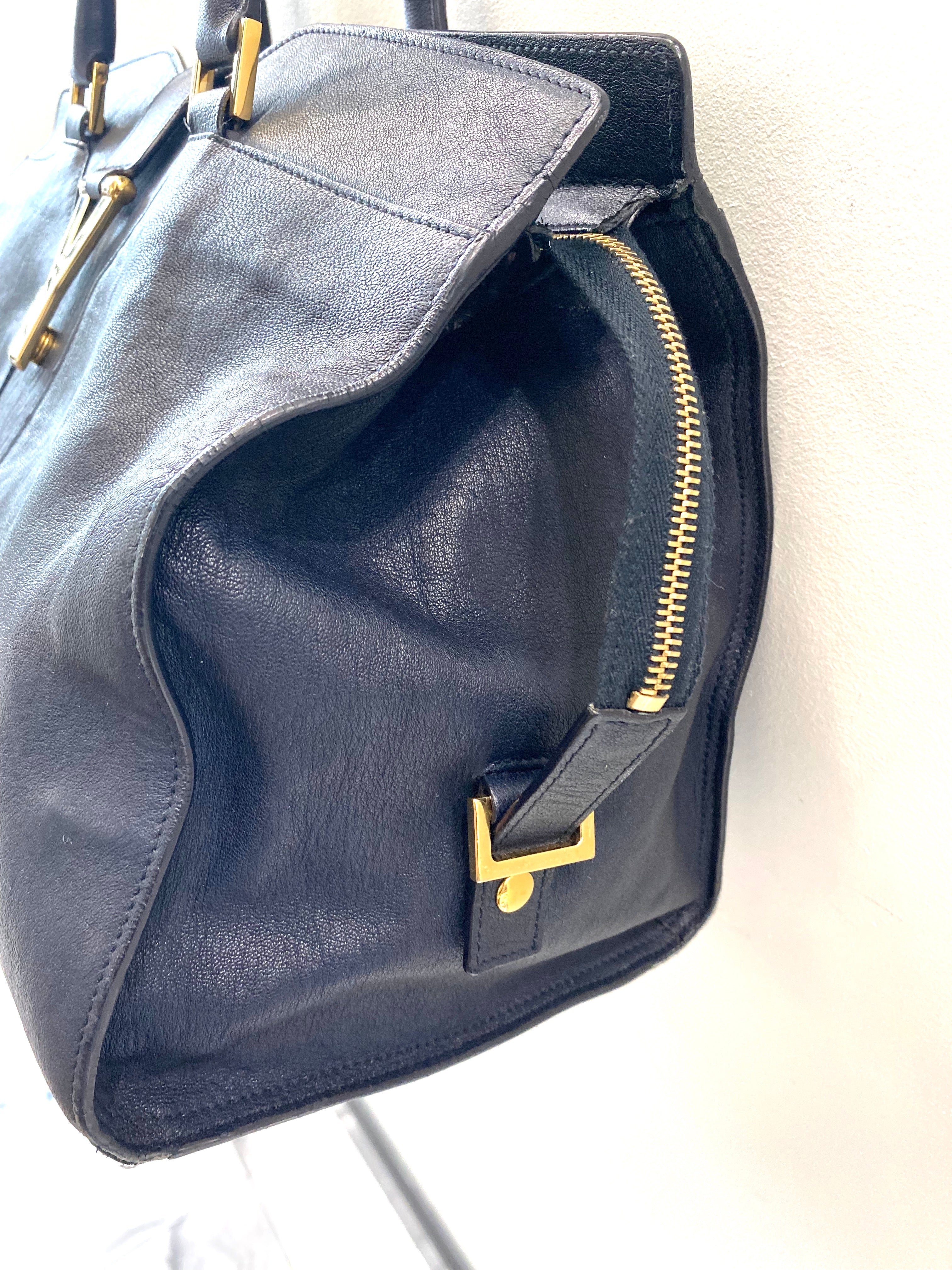 YLS LEATHER MEDIUM Y CABAS CHYC TOTE BAG