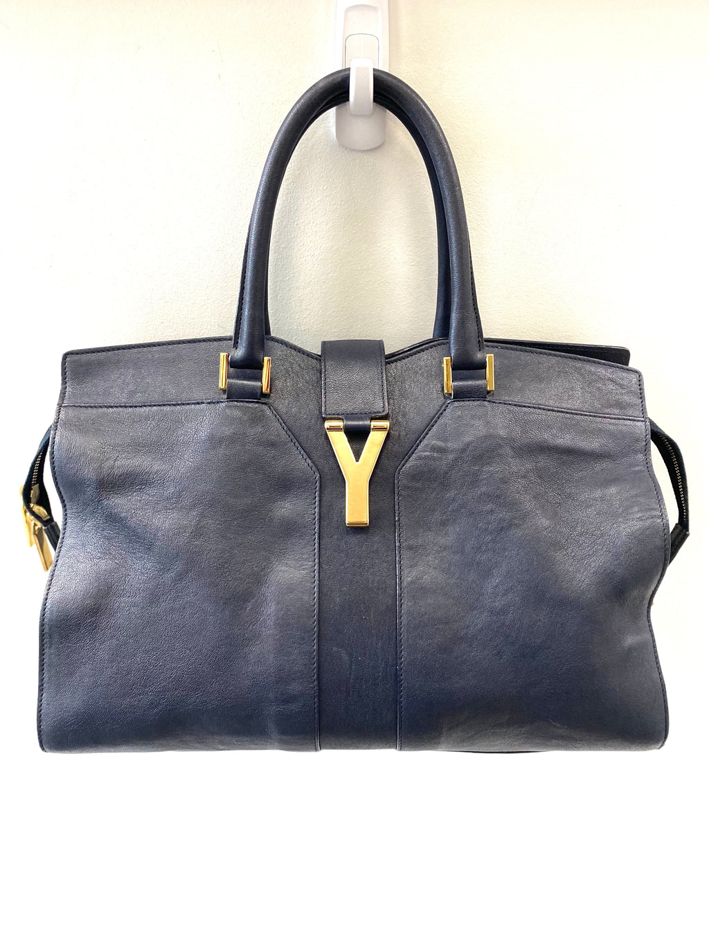 YLS LEATHER MEDIUM Y CABAS CHYC TOTE BAG