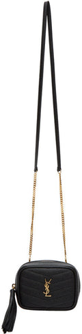 YLS LOU BABY QUILTED GRAIN DE POUDRE LEATHER CHAIN BAG