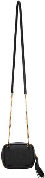YLS LOU BABY QUILTED GRAIN DE POUDRE LEATHER CHAIN BAG