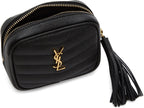 YLS LOU BABY QUILTED GRAIN DE POUDRE LEATHER CHAIN BAG