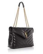 YLS MEDIUM LOULOU Y QUILTED CALFSKIN SHOULDER BAG