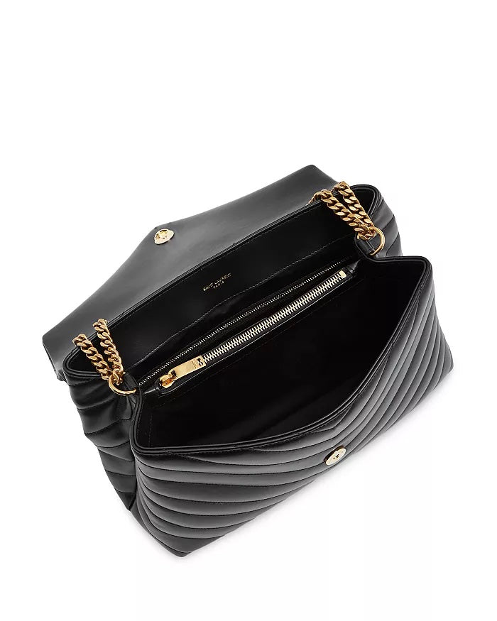 YLS MEDIUM LOULOU Y QUILTED CALFSKIN SHOULDER BAG