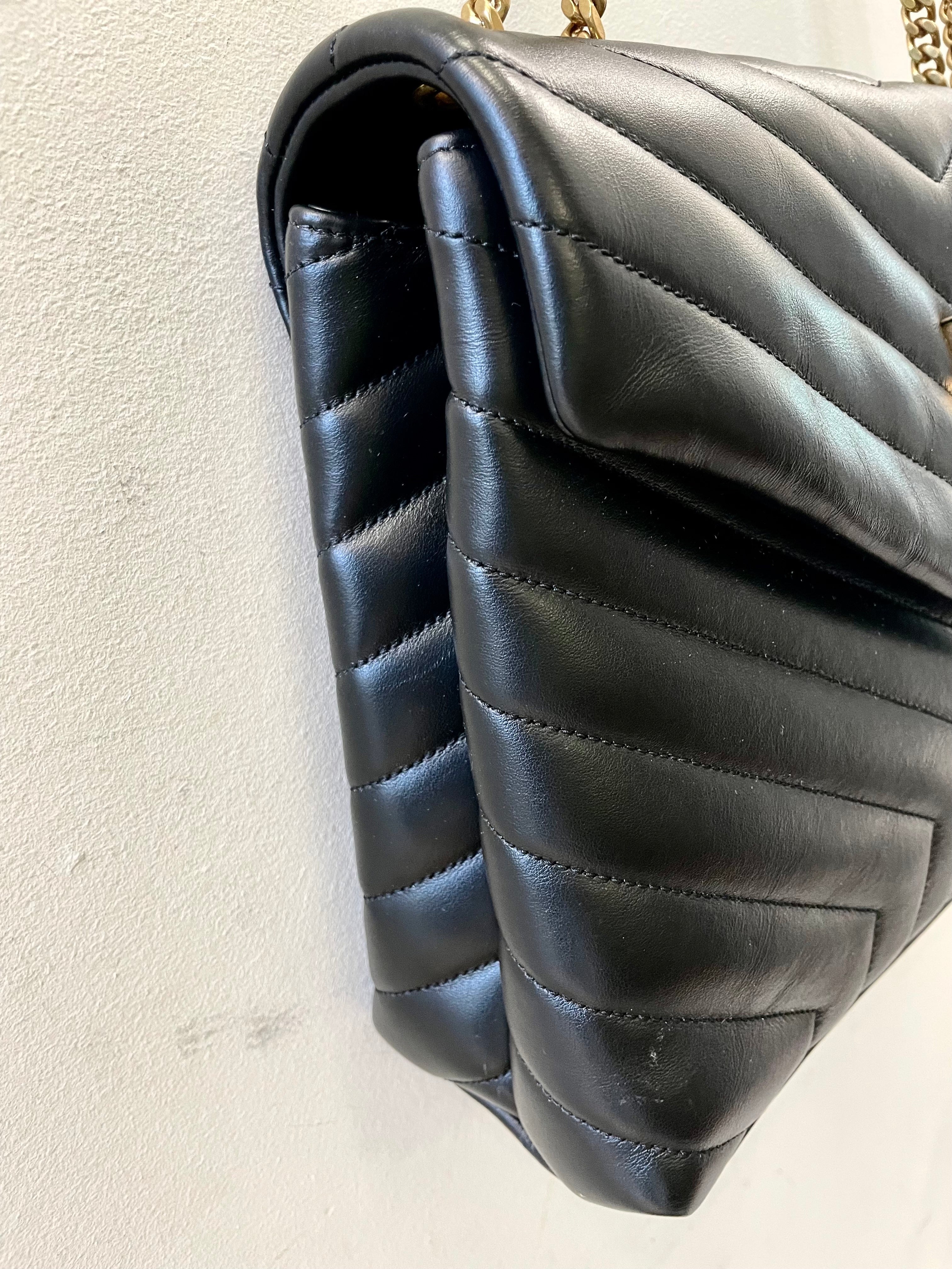 YLS MEDIUM LOULOU Y QUILTED CALFSKIN SHOULDER BAG