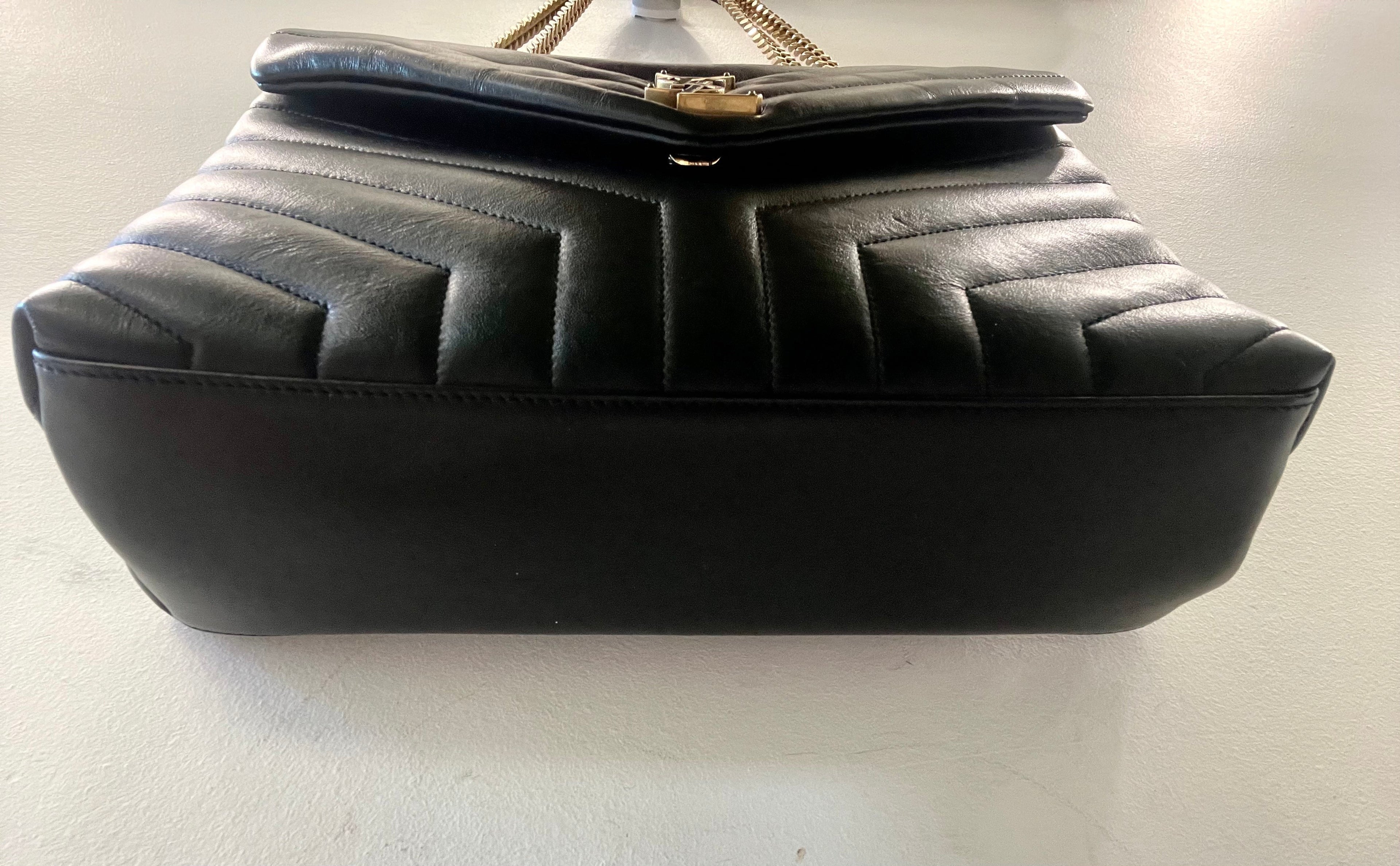 YLS MEDIUM LOULOU Y QUILTED CALFSKIN SHOULDER BAG