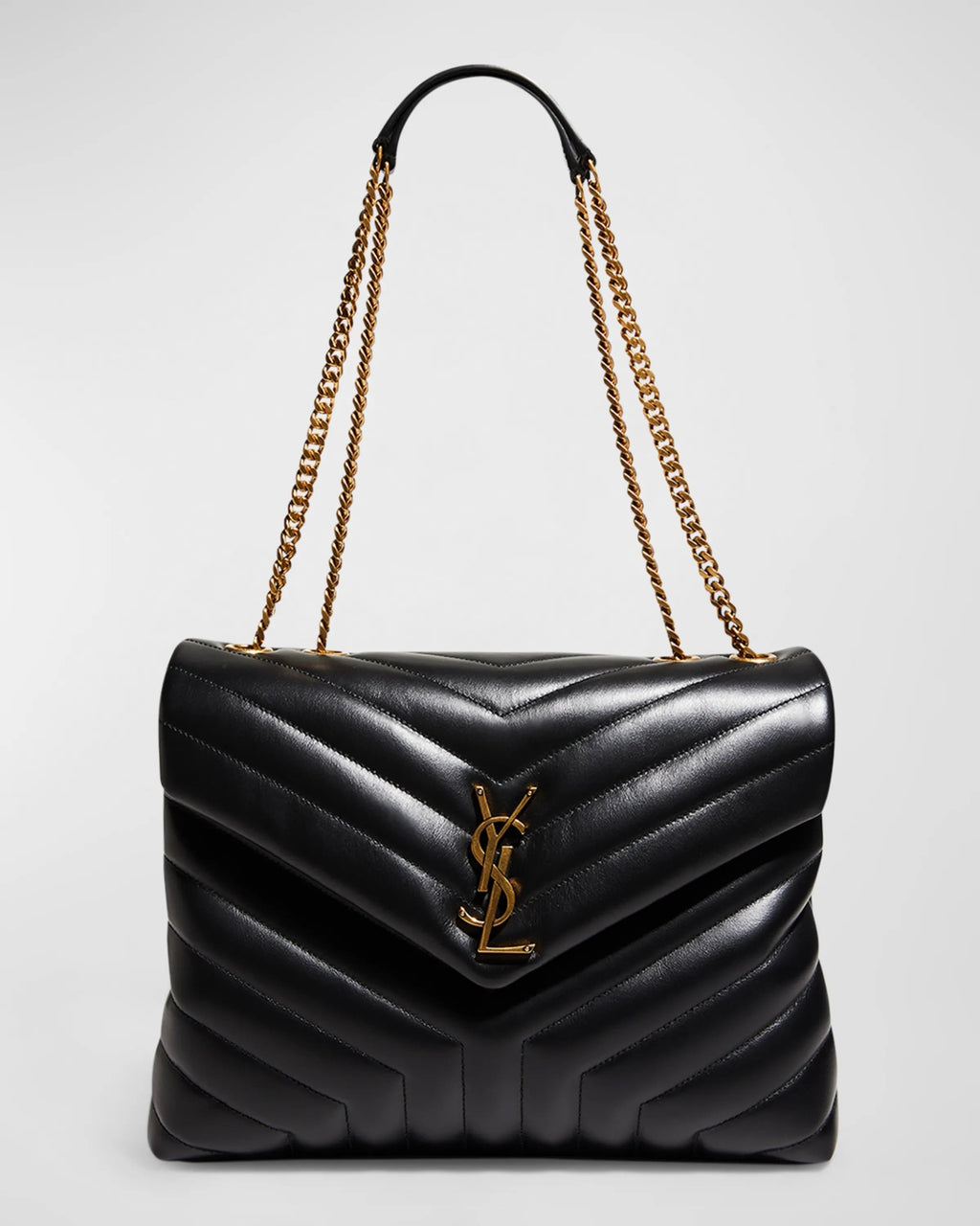 YLS MEDIUM LOULOU Y QUILTED CALFSKIN SHOULDER BAG