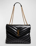 YLS MEDIUM LOULOU Y QUILTED CALFSKIN SHOULDER BAG