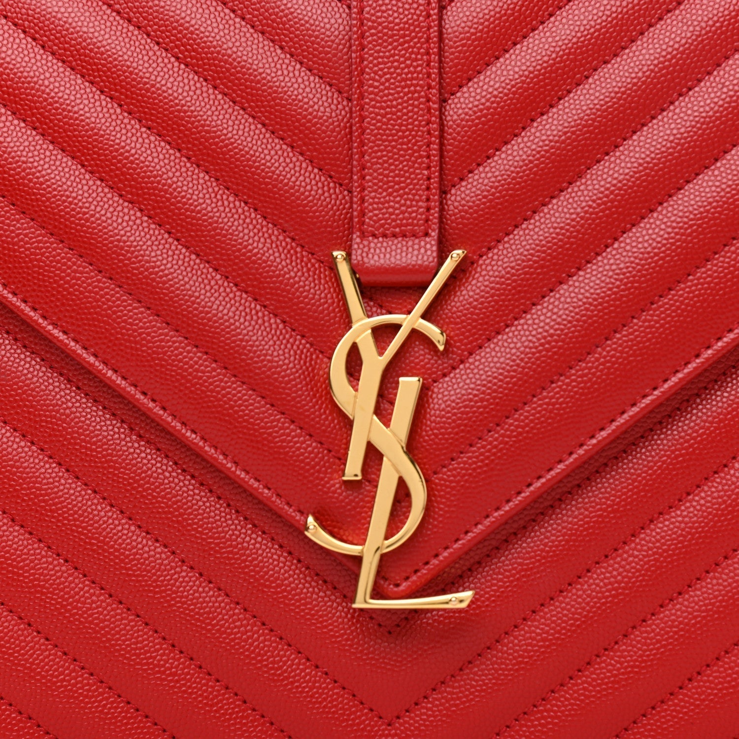 YLS CHEVRON MATELASSE MONOGRAM LARGE SATCHEL