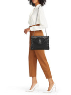 YLS MEDIUM LOULOU MATELASSE LEATHER SHOULDER BAG