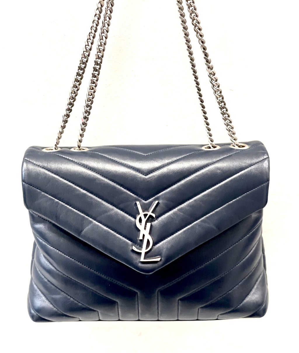 YLS MEDIUM LOULOU MATELASSE LEATHER SHOULDER BAG