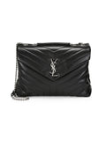 YLS MEDIUM LOULOU MATELASSE LEATHER SHOULDER BAG