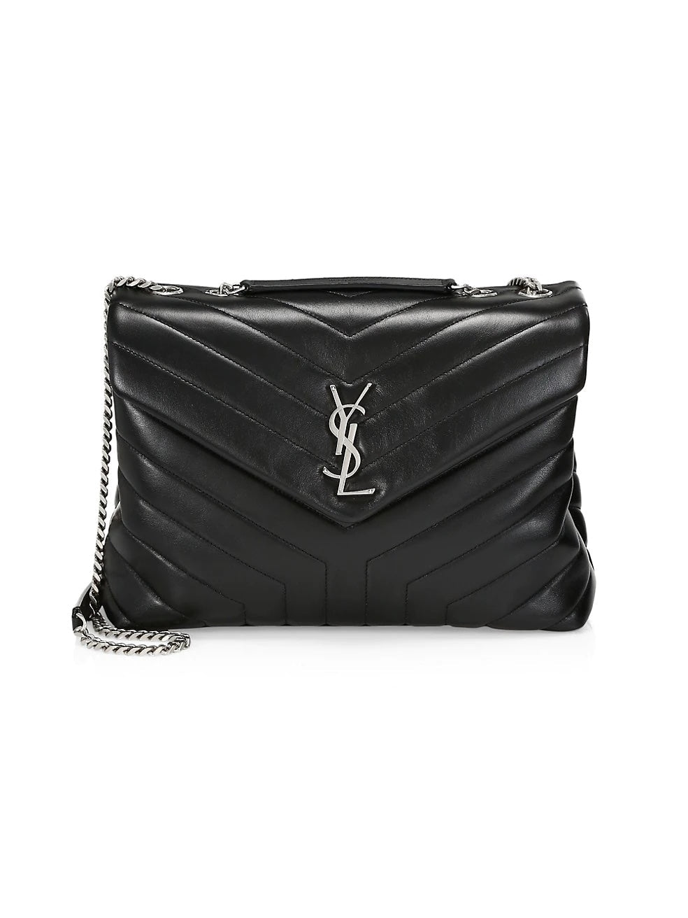 YLS MEDIUM LOULOU MATELASSE LEATHER SHOULDER BAG