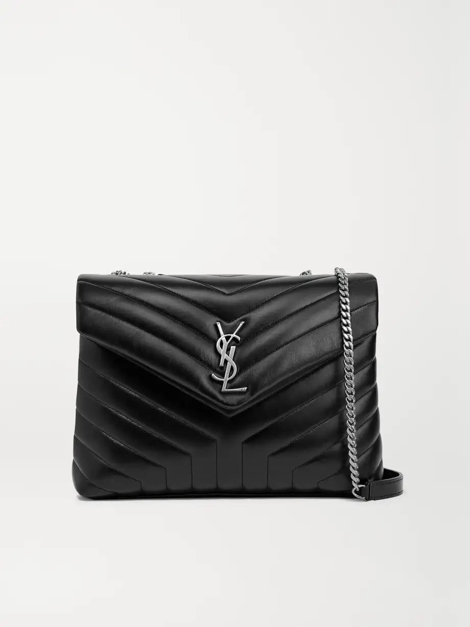 YLS MEDIUM LOULOU MATELASSE LEATHER SHOULDER BAG