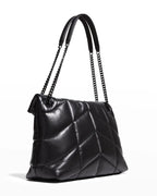 YLS LOULOU MEDIUM QUILTED PUFFER LEATHER SHOULDER BAG