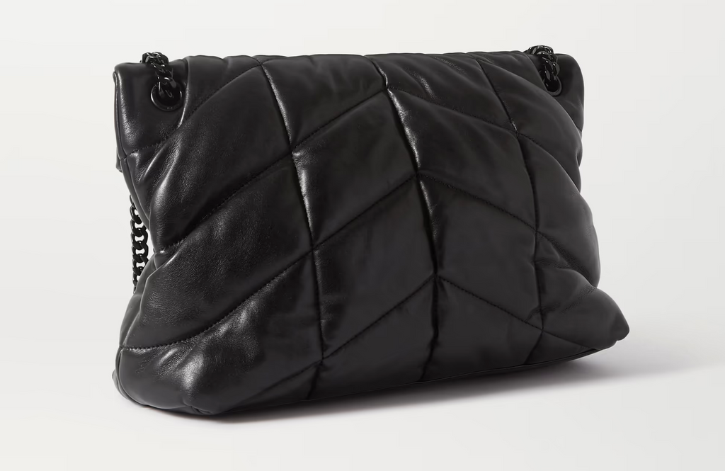 YLS LOULOU MEDIUM QUILTED PUFFER LEATHER SHOULDER BAG