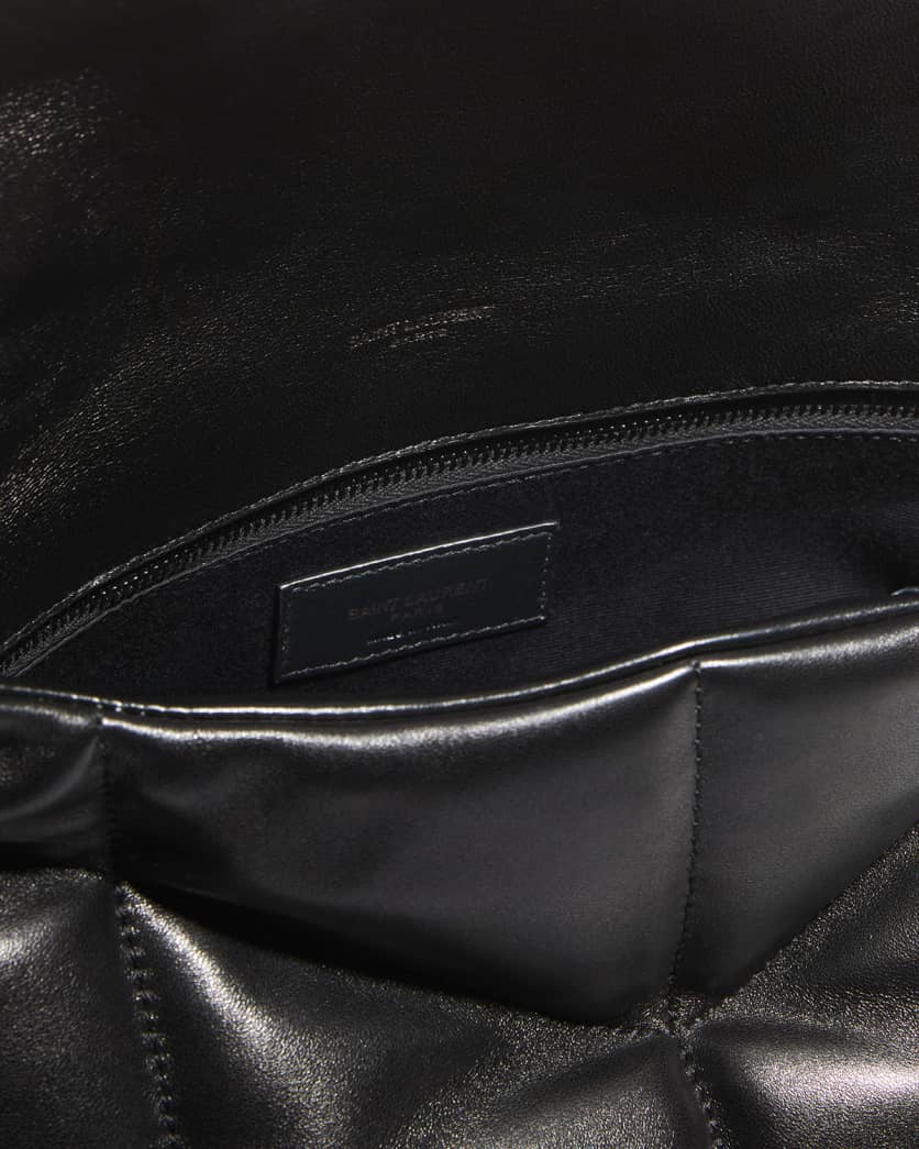 YLS LOULOU MEDIUM QUILTED PUFFER LEATHER SHOULDER BAG