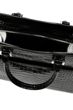 YLS CROC CALFSKIN EMBOSSED MEDIUM UPTOWN TOTE