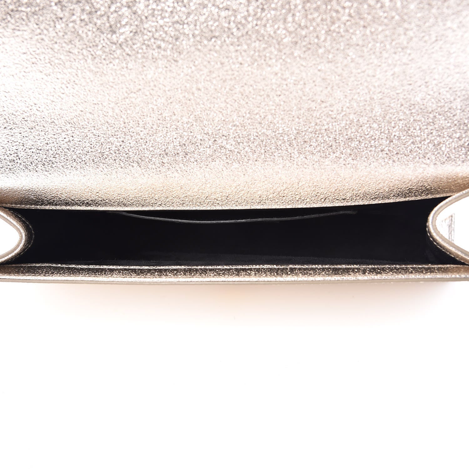 YLS METALLIC CALFSKIN MONOGRAM CASSANDRE CLUTCH