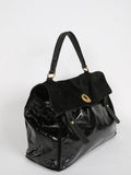 YLS PONY HAIR PATENT M TWO BAG