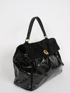 YLS PONY HAIR PATENT M TWO BAG