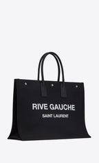 YLS RIVE GAUCHE LARGE TOTE BAG NOIR