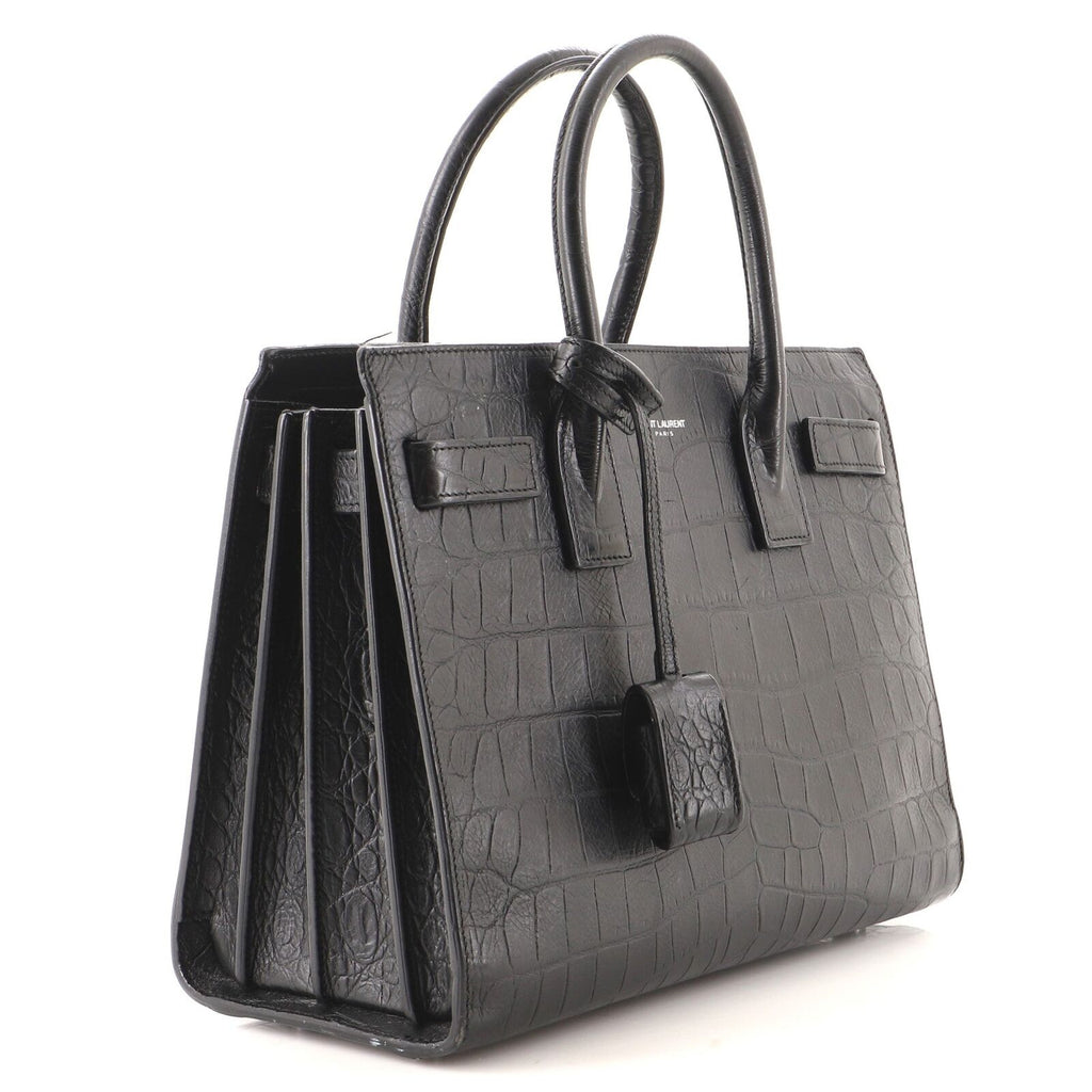 YLS SAC DE JOUR CROCODILE-EMBOSSED HANDBAG
