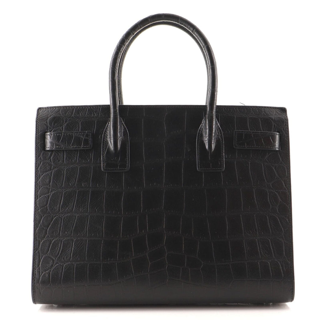 YLS SAC DE JOUR CROCODILE-EMBOSSED HANDBAG