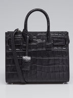 YLS SAC DE JOUR CROCODILE-EMBOSSED HANDBAG