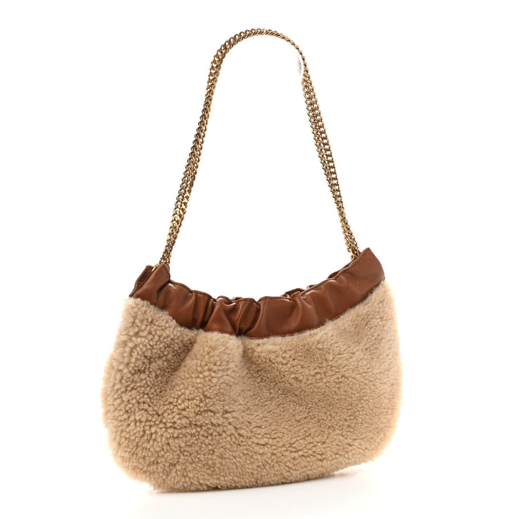 YLS SHEARLING PAC PAC HOBO BAG