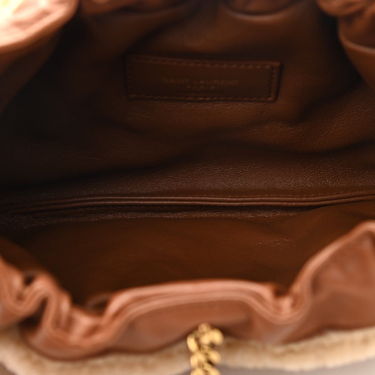 YLS SHEARLING PAC PAC HOBO BAG