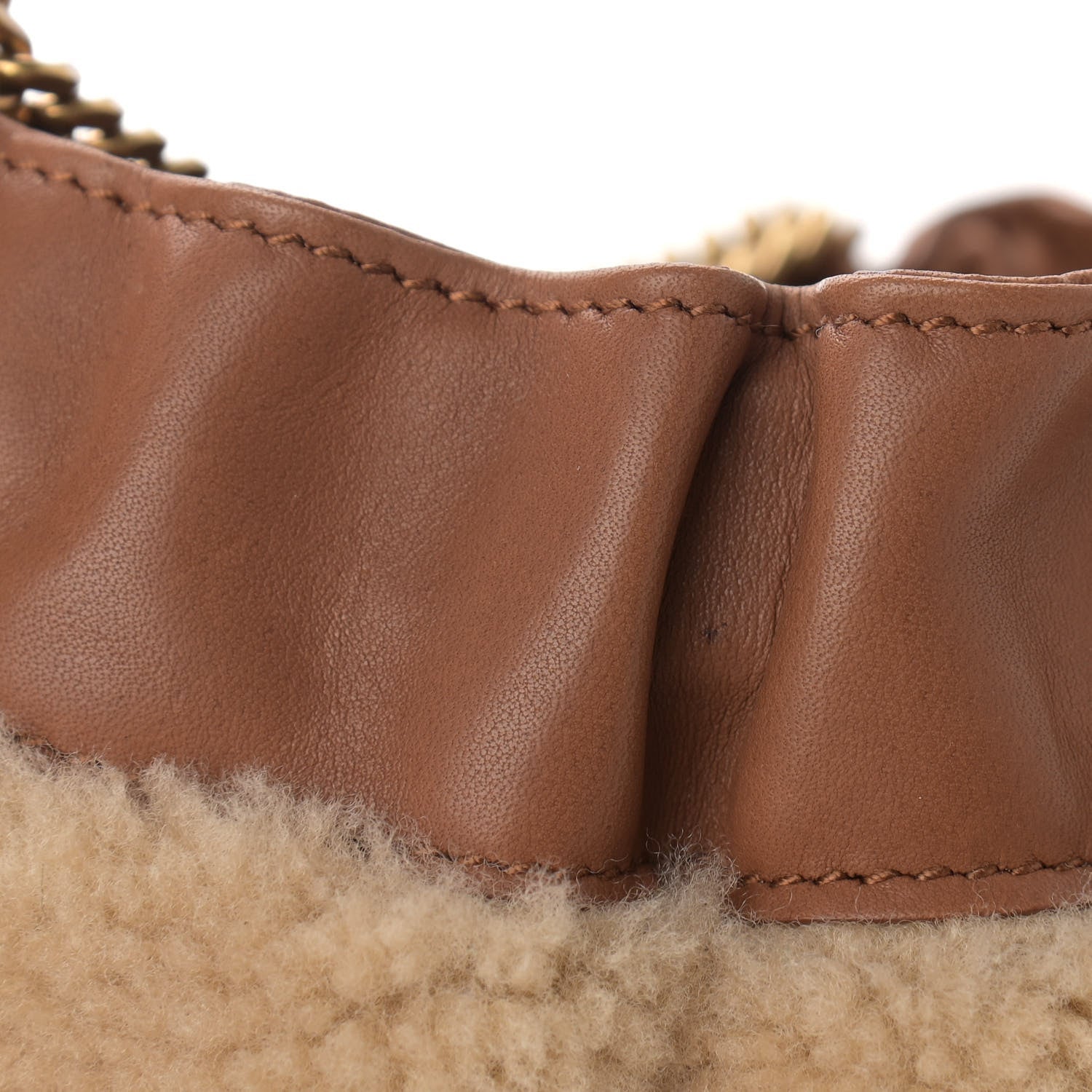 YLS SHEARLING PAC PAC HOBO BAG
