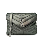 YLS MONOGRAM METALLIC CALFSKIN LOULOU BAG