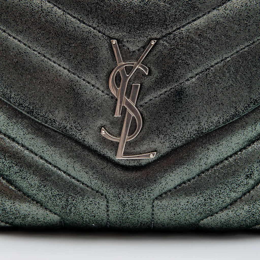 YLS MONOGRAM METALLIC CALFSKIN LOULOU BAG