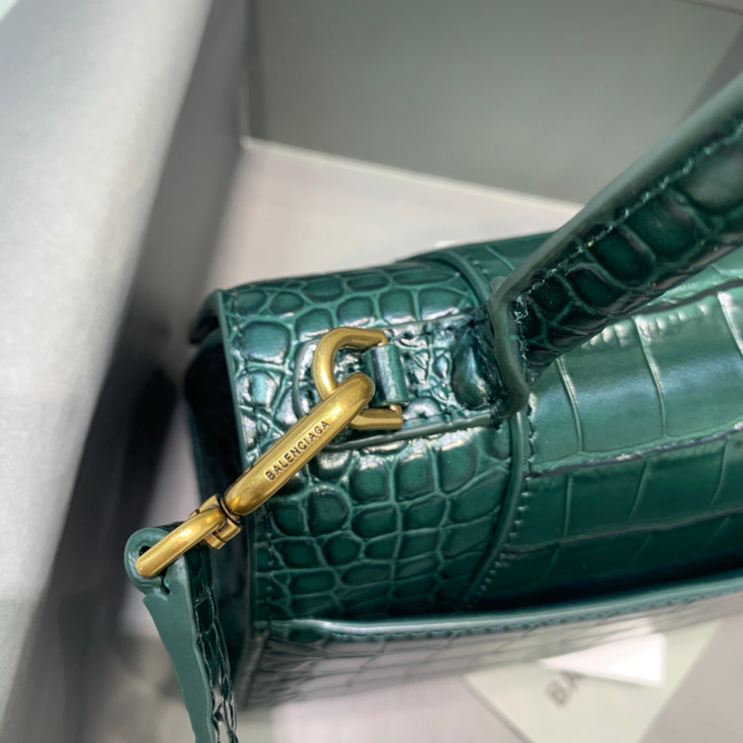 BLN-Ciaga Hourglass Small Handbag In Dark Green, For Women,  Bags 9in/23LO