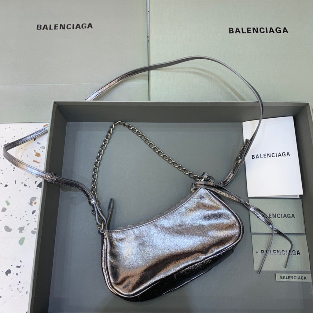 BLN-Ciaga Le Cagole Mini Bag With Chain In Grey, For Women,  Bags 8.2in/21LO